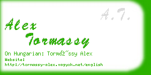 alex tormassy business card